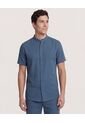 Camisa  Para Hombre Manga Corta Sin Bolsillo Cuello N Color Azul Marca Ostu #60010910 de Ostu