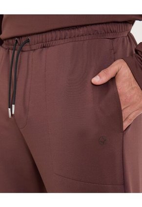 Pantalón  Para Hombre Jogger Color Café Marca Ostu #60070521