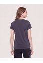 Camiseta Slim Con Estampado Vertical  Para Mujer Negro Ostu de Ostu