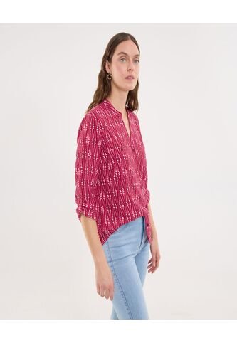 Blusa Para Mujer Manga 3/4 Color Vino Marca Ostu #40121154 Ostu