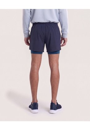 Bermuda Running Reflectiva Para Hombre Azul Ostu