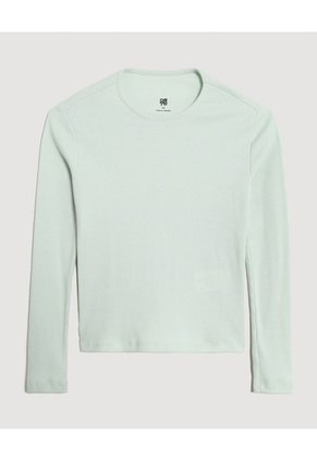 Camiseta Texturizada Para Niña Infantil Niña Verde Ostu