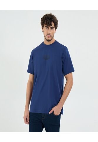Camiseta Para Hombre Manga Corta Cuello Redondo Color Azul Marca Ostu #60091645 Ostu