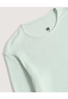 Camiseta Texturizada Para Niña Infantil Niña Verde Ostu