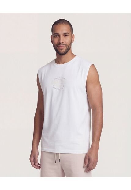 Camiseta  Para Hombre Manga Sisa Cuello Redondo Color Marfil Marca Ostu #60098222