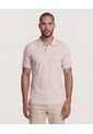 Polo  Para Hombre Cuello Tejido Sin Bolsillo Color Beige Marca Ostu #60110892 de Ostu