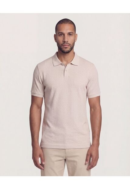 Polo  Para Hombre Cuello Tejido Sin Bolsillo Color Beige Marca Ostu #60110892