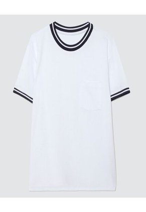 Camiseta Para Hombre Manga Corta Color Blanco Marca Ostu #60090902