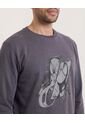 Buzo  Para Hombre Cuello Redondo Color Gris Marca Ostu #60060624 de Ostu