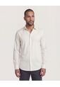 Camisa  Para Hombre Manga Larga Sin Bolsillo Cuello C Color Crudo Marca Ostu #60019067 de Ostu