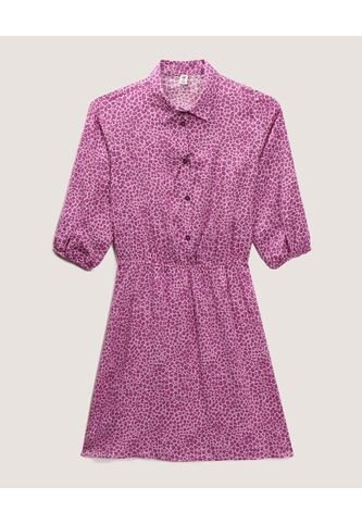 Vestido Infantil Niña M 3/4 Medio Color Morado Marca Ostu #90170070 Ostu