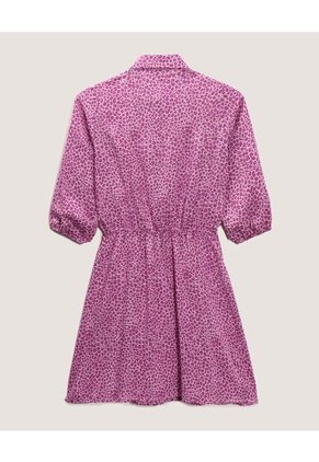 Vestido Infantil Niña M 3/4 Medio Color Morado Marca Ostu #90170070