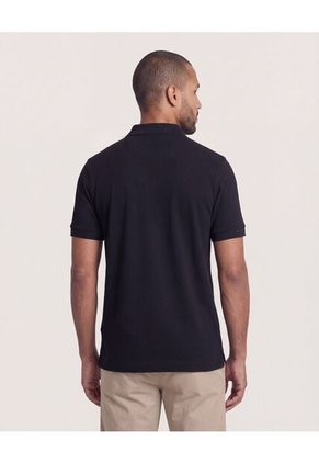 Polo  Para Hombre Cuello Tejido Sin Bolsillo Color Negro Marca Ostu #60110913