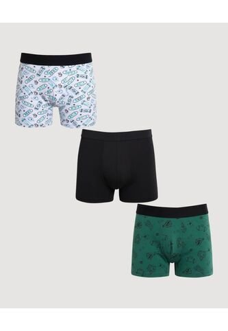 Boxer X3 Infantil Niño Filete Medio Color Negro Marca Ostu #80000106 Ostu