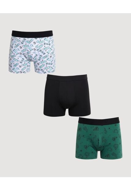 Boxer X3 Infantil Niño Filete Medio Color Negro Marca Ostu #80000106