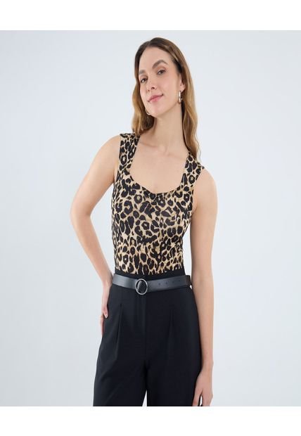 Body Para Mujer Manga Sisa Color Café Marca Ostu #40200180