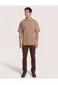 Polo  Para Hombre Cuello Tejido Sin Bolsillo Color Camel Marca Ostu #60110882 de Ostu