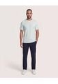 Camiseta Unicolor Texturizada  Para Hombre Verde Ostu de Ostu