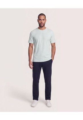 Camiseta Unicolor Texturizada Para Hombre Verde Ostu