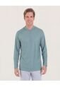 Camiseta  Para Hombre Manga Larga Cuello Redondo Color Verde Marca Ostu #60091940 de Ostu