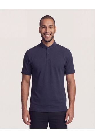 Polo  Para Hombre Cuello Mao Sin Bolsillo Color Azul Marca Ostu #60110909 Ostu