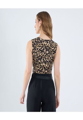 Body Para Mujer Manga Sisa Color Café Marca Ostu #40200180