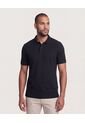 Polo  Para Hombre Cuello Tejido Sin Bolsillo Color Negro Marca Ostu #60110905 de Ostu