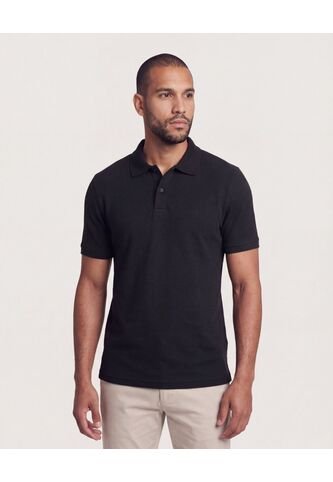 Polo  Para Hombre Cuello Tejido Sin Bolsillo Color Negro Marca Ostu #60110905 Ostu