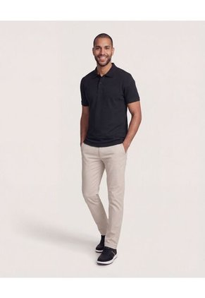 Polo  Para Hombre Cuello Tejido Sin Bolsillo Color Negro Marca Ostu #60110905