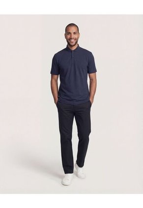 Polo  Para Hombre Cuello Mao Sin Bolsillo Color Azul Marca Ostu #60110909