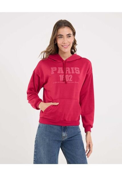 Buzo Para Mujer Hoodie Color Rojo Marca Ostu #40060461