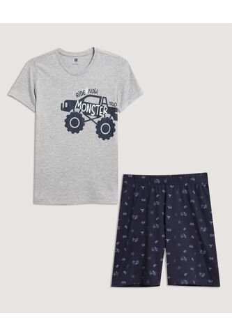 Pijama  Infantil Niño M/C P/C Color Gris Marca Ostu #80040106 Ostu