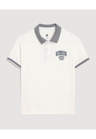 Polo Infantil Niño Manga Corta Color Crema Marca Ostu #80110111 Ostu