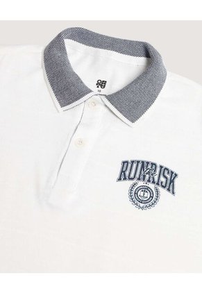 Polo Infantil Niño Manga Corta Color Crema Marca Ostu #80110111