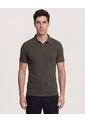 Polo  Para Hombre Cuello Tejido Sin Bolsillo Color Verde Marca Ostu #60110885 de Ostu