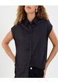 Camisa Para Mujer Manga Corta Color Negro Marca Ostu #40010304 de Ostu