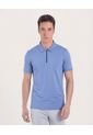Polo  Para Hombre Cuello Maquina Sin Bolsillo Color Azul Marca Ostu #60110795 de Ostu