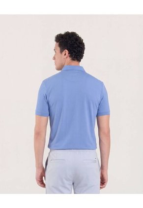 Polo  Para Hombre Cuello Maquina Sin Bolsillo Color Azul Marca Ostu #60110795