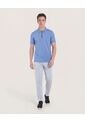 Polo  Para Hombre Cuello Maquina Sin Bolsillo Color Azul Marca Ostu #60110795 de Ostu
