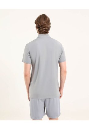 Polo Para Hombre Cuello Maquina Sin Bolsillo Color Gris Marca Ostu #60110763