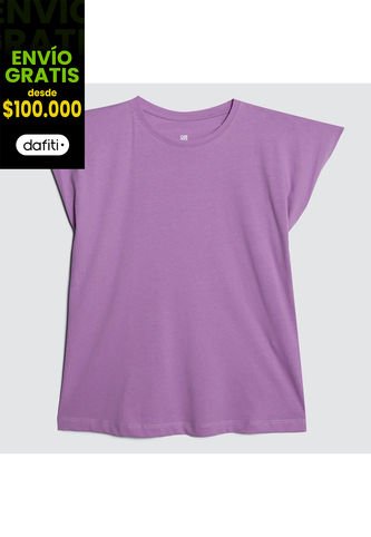 Camiseta Mujer Ostu M/S Morado Algodón 40091935-40133 Ostu