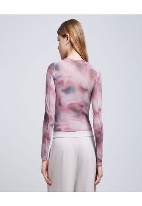 Camiseta Para Mujer Manga Larga Color Rosa Marca Ostu #40092135