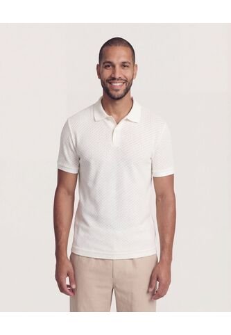 Polo  Para Hombre Cuello Tejido Sin Bolsillo Color Crema Marca Ostu #60110890 Ostu