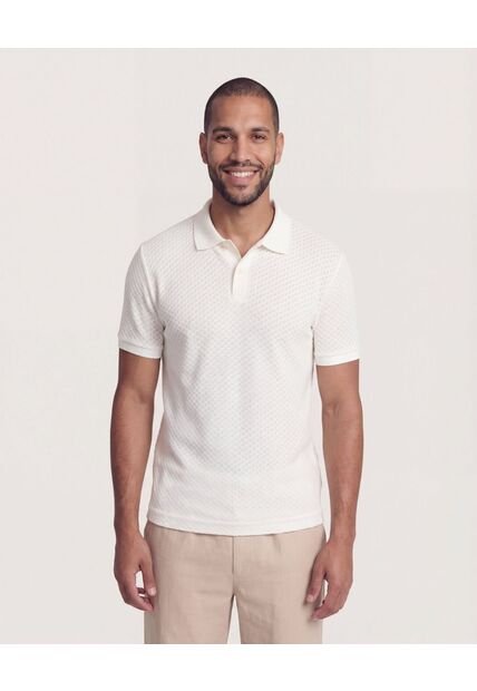 Polo  Para Hombre Cuello Tejido Sin Bolsillo Color Crema Marca Ostu #60110890