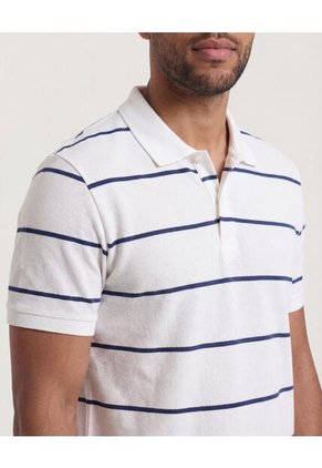 Polo  Para Hombre Cuello Tejido Sin Bolsillo Color Crema Marca Ostu #60110893