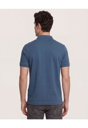 Polo  Para Hombre Cuello Tejido Sin Bolsillo Color Azul Marca Ostu #60110884