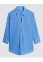 Camisa Para Mujer Manga 3/4 Color Azul  Marca Ostu #40010176 de Ostu