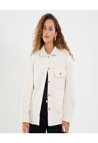 Chaqueta Para Mujer Trucker Color Beige Marca Ostu #40080240 Ostu