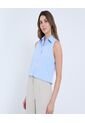 Blusa Para Mujer Manga Sisa Color Azul Marca Ostu #40121131 de Ostu