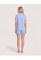 Pijama Resort Con Short Unicolor  Para Mujer Azul Ostu de Ostu